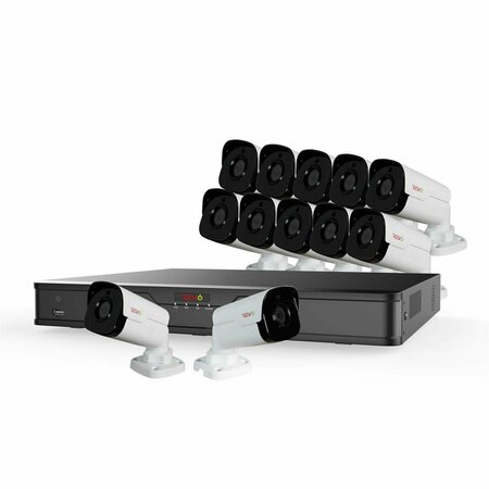 REVO AMERICA Ultra HD 16 Channel 4TB NVR Surveillance System with 12 x 4 Megapixel Cameras RU162B12G-4T